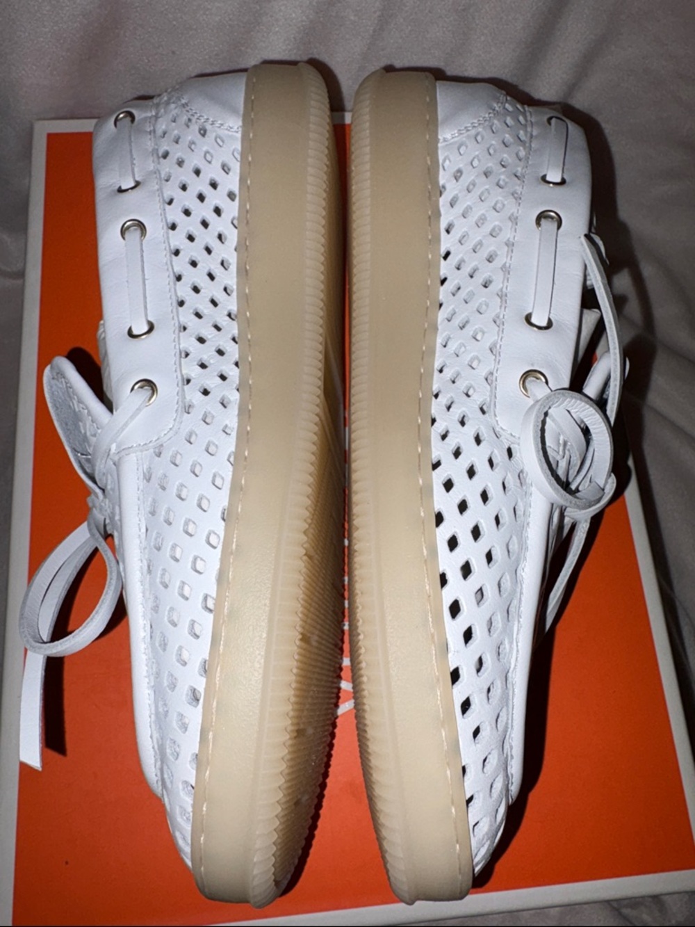 NWT VOILE BLANCHE Olivia Wind Boat Shoe in White - Picture 14 of 16
